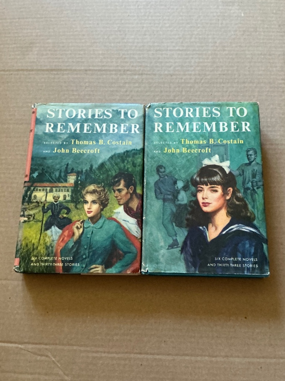 Stories To Remember Thomas B. Costain Volume 1 & 2 Set Doubleday Dust Jackets